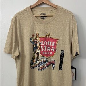 Lone Star Beer Beige Graphic T-Shirt
